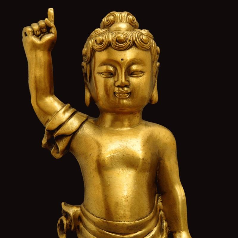 仏像 釈迦誕生仏 銅製 立像 お釈迦様 置物 はなまつり 花祭り仏具 灌佛盤 灌仏会 お釈迦さま像 emuland-store-10745467 emuland サンプル画像2