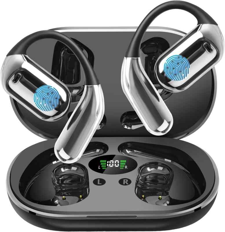 イヤホン bluetooth ワイヤレスイヤホン 耳掛け ぶるーとゅーす イヤフォン 最大50時間再生 Bluetooth 5.4 瞬時接続 Hi-Fi音質 AAC対応【2025年 ENCノイズキャンセリング】 emuland-store-10275803 emuland パッケージ画像