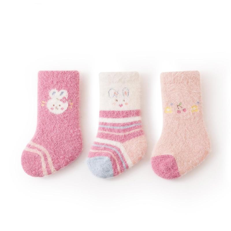 [HAYAHARU] ベビー ソックス 綿 履き口ゆったりシリーズ 赤ちゃん 靴下 キッズソックス 冬 分厚くて暖かい 靴下 滑り止め 春 秋 冬 履きやすい 3足セット❤完璧なプレゼント：お出かけや贈り物にもぴったりです。お部屋着やお誕生日・結婚式・記念日・出産祝い・お祝いギフトなどにぴったり。