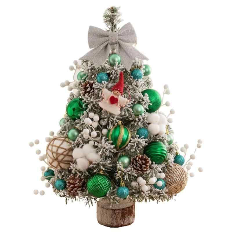 クリスマスツリー 卓上 60cm オーナメント付き 北欧 飾り かわいい モミの木 ミニクリスマスツリー おしゃれ ボール 組み立て簡単