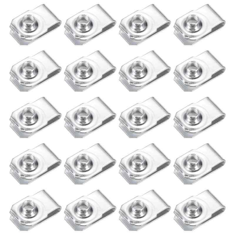 PATIKIL U-Style Clip-On Nut, Regular Extruded U-Nut U-Type Fasteners Hardware Nut for Automotive Metal Cars Motorcycle