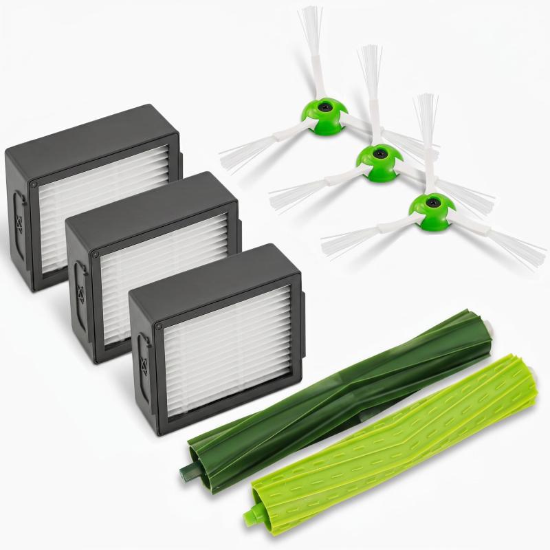 ルンバ e5 / i7 / i7+ / i5 / i5+ / i3 / i3+ / i2 / j7 / j7+ 対応 交換用消耗品セット 互換品 フィルター・ブラシセット ロボット掃除機用アクセサリー 8点セット
