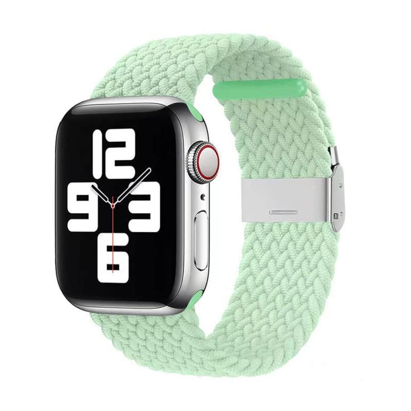 Youmechi アップルウォッチ ベルト Apple watch バンド ナイロン 編み込み 柔らかい 軽量 伸縮 通気性 オシャレ 長さ調節 工具不要 serise 7 6 5 4 3 2 1 SEに対応 (38mm/40mm/41mm, 42mm/