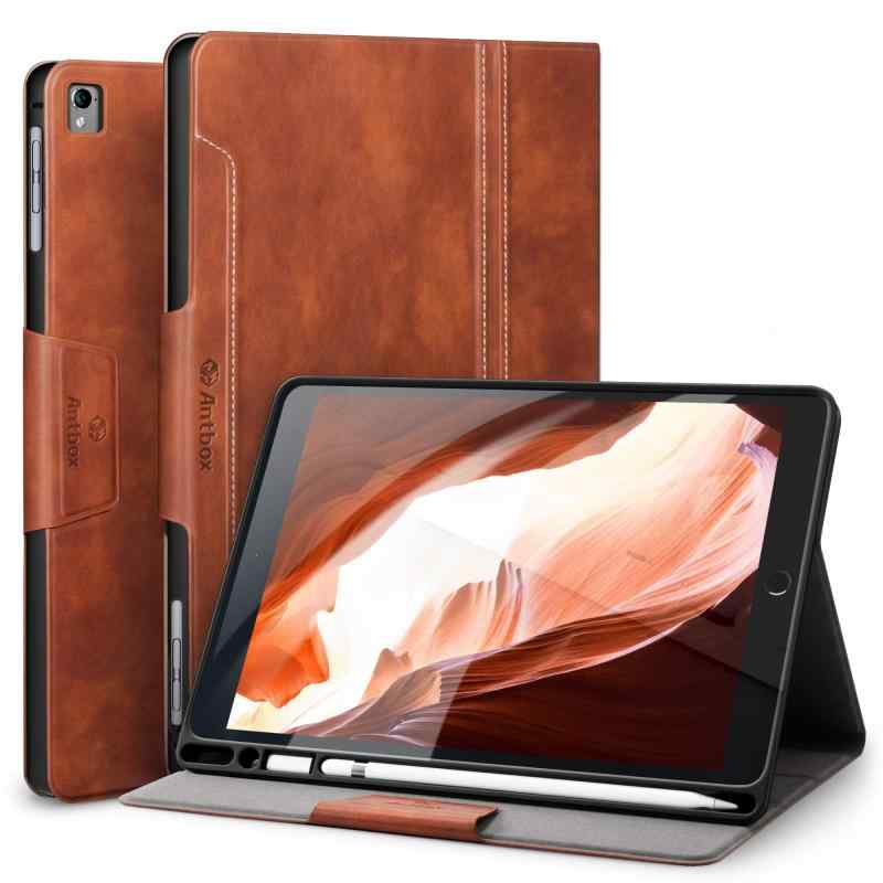 Antbox for iPad 9.7 (iPad 第6/5世代) 対応 iPad Air2/Air/Pro 9.7 ケース 高級ソフトPUレザー製 Pencil収納 オートスリープ＆スタンド機能付き 手帳型 ひび割れ防止 全面保護 9.7インチ 専用ケ