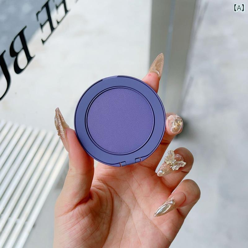 emulandのスマホ ホルダー 指輪型 バック 磁気 吸着 360度 回転 粘着 折りたたみ 支点 スタンド 横 縦 調整 可能 プラスチック 素材 多色 展開 少女粉 紫 緑 赤 青 黒 白 灰 藍 ローラン紫 ダークグリーン チャイナレッド ライトブルー クラシッ｜アングル2