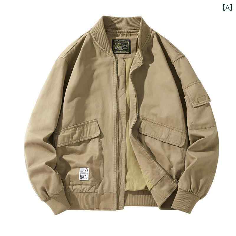 メンズ ジャケット 春秋 メンズ レディース ヴィンテージ風 コットン 透気性 吸湿...