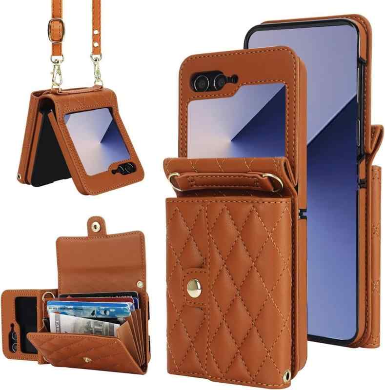 適用galaxy Z Flip6 ケース 純正 五色 人気 高級レザー 全面保護 galaxy Z Flip6 ケース バック一体化 おしゃれ カード入れ emuland-store-10733128 emuland パッケージ画像