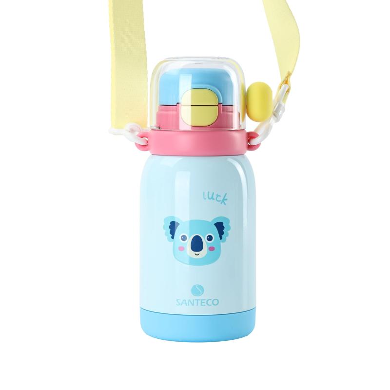 SANTECO 水筒 子供 500ML ストロー付き 真空断熱 ステンレス 水筒 持ち手付き 保冷 保温 かわいい キッズ こども エイリアン emuland-store-10404024 emuland サンプル画像2
