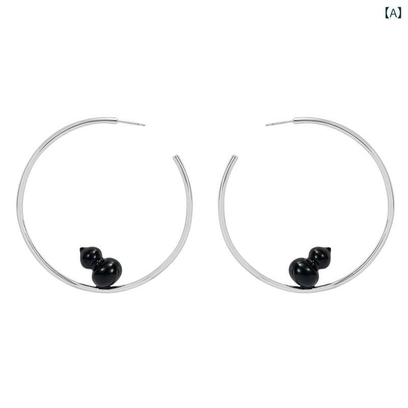 ピアス イヤリング 女性用 シルバー 925銀 電気メッキ加工 ヒョウ柄 葫芦 ラッキー...