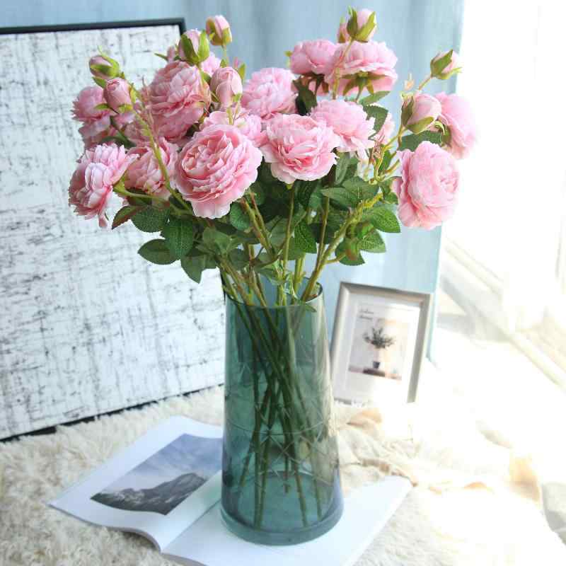 WillingYou 造花 インテリア アートフラワー 花束 ウエスタンローズフラワー 牡丹 プレゼント ギフト 贈り物 開店祝い 誕生日 お見舞い 感謝 お礼 ウェディング ブーケ 結婚式 飾り 撮影 美術館 emuland-store-10405878 emuland サンプル画像2