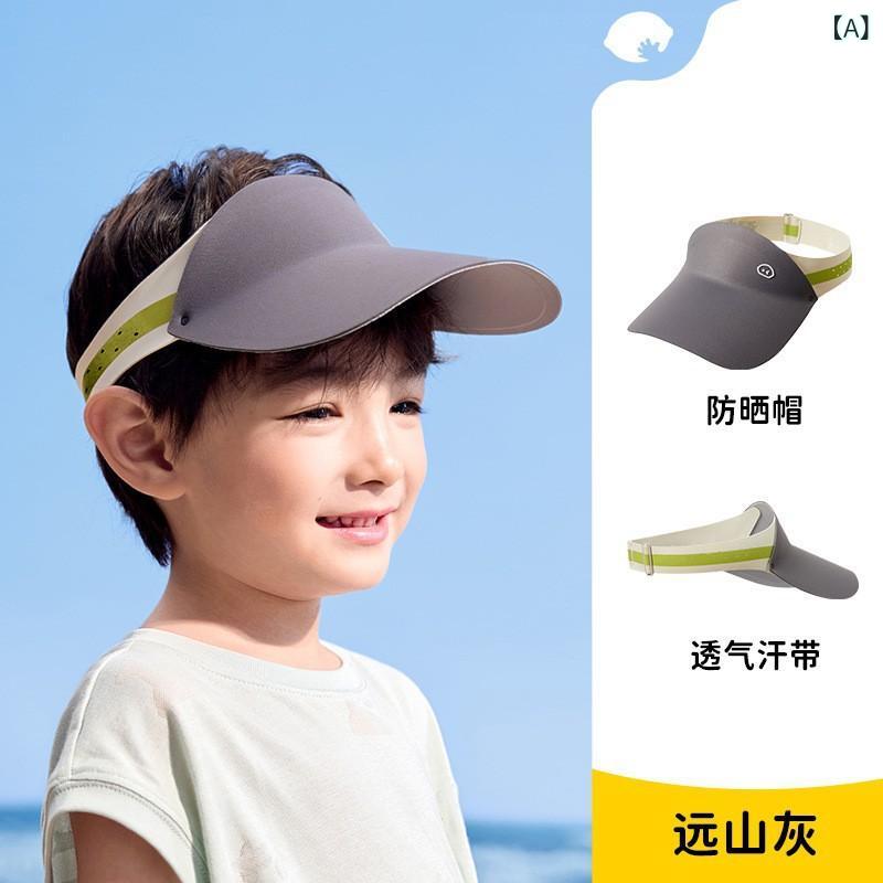 子供用 防晒帽子 男の子 女の子 空顶 野球キャップ 遮阳 大帽檐 夏用 日韓スタイル...