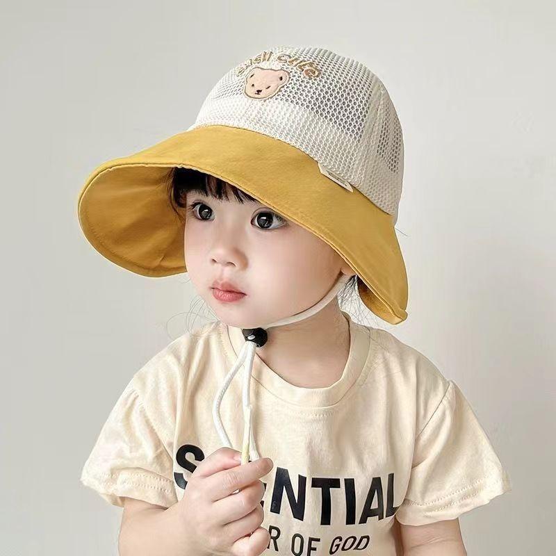 子供 帽子 男の子 女の子 夏用 遮陽 キャップ 丸頂 大つば 網目 通気性 防風 刺繍 ...