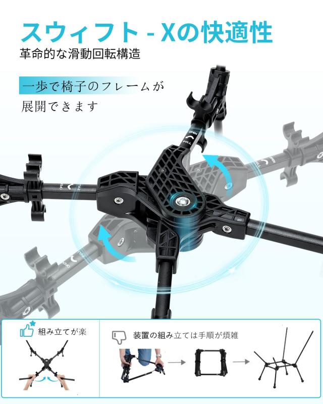 アウトドアチェア 軽量 折りたたみ コンパクトキャンプチェア 釣り、登山 アウトドア用品 収納袋付き 耐荷重150kg emuland-store-10410491 emuland サンプル画像2