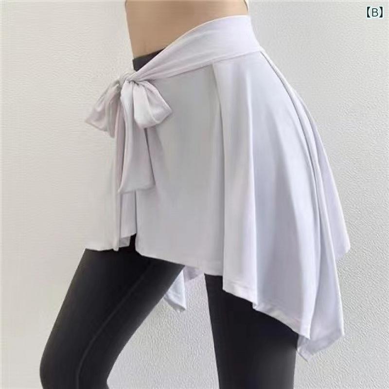 emulandのロングスカート 女性用 遮臀 防走光 恥ずかしい防止 一体型 ハーフスカート 網球 テニス スカート レジャー 夏用 ランニング ジョギング ランニング スカート ヨガ フィットネス 運動 ポリエステル 吸湿速乾 軽量 通勤 普段使い 都市スタイル ブラ｜アングル3