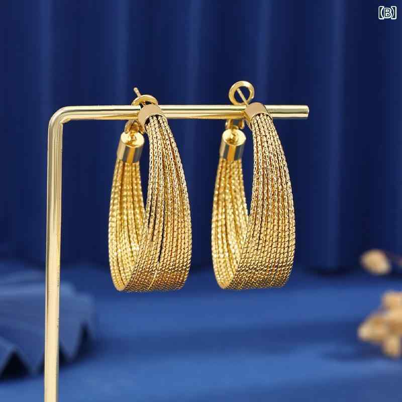 シルバー イヤリング 女性用 丸型 デザイン ファッション 軽量 電気メッキ加工 切...