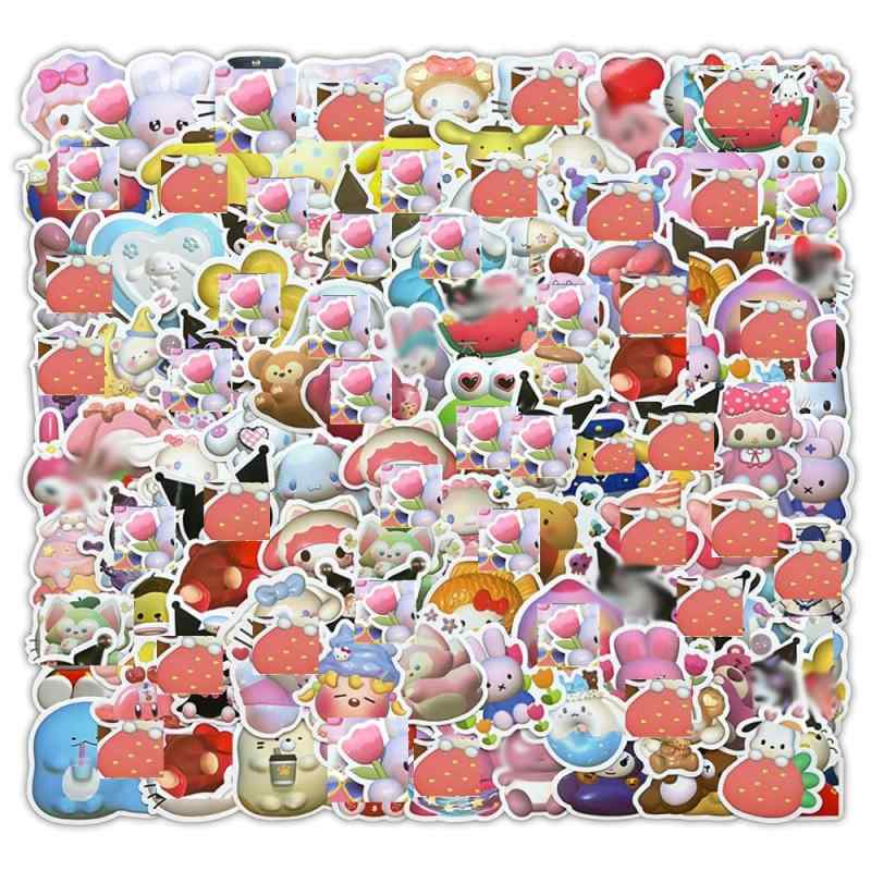 120枚 ステッカー アニメキャラクター貼り紙 PVCステッカーセット DIY 装飾品 おしゃれ 手帳シール こどもシール 萌えグッズ 周辺 絵を貼る 贈り物手紙 携帯 ノート 手帳テープ