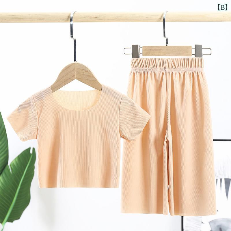 子供服 女の子 半袖Tシャツ ズボン セットアップ 夏用 涼しい 快適 綿素材 通気性...
