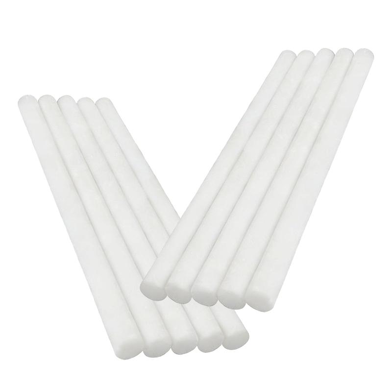 YANYULI 加湿器綿棒 替え芯 給水芯棒 フィルター棒 10個セット 8*140mm 揮発棒 詰替スティック 超吸水性 自由カット可能 オフィス 家庭用