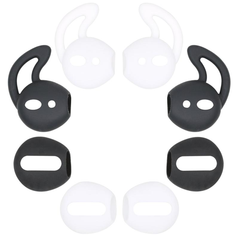 A-Focus Apple AirPods 用 イヤーフック と 「グレードアップ超薄版 付けたままケースに入って充電できる」 AirPod イヤホンカバー シリコンカバー イヤーピース シリコン素材 落下防止 フィット感