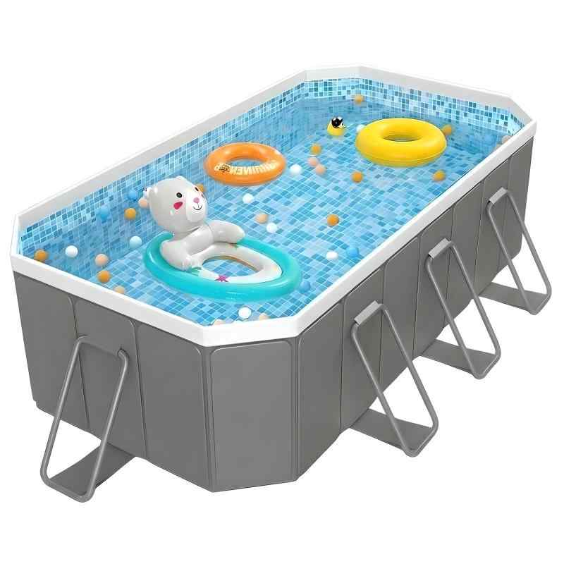 Aculldo 大型 プール ビニールプール 空気入れ不要 折りたたみ 四角い 鉄骨構造 非膨張式 組み立て不要 家庭用 子供用 水遊び 屋内用/アウトドア用 猛暑対策 収納便利【耐久性のあるPVC素材】折り畳みプールは耐久性の高いPVC複合素材を使用しており、防水性、耐摩耗性に優れ水漏れしません。水分を吸収・浸透させず、水による劣化もしません。頑丈なチタンアルミニウムサポートで強度抜群、錆びにくく折れにくいです。安定したサポートを提供します。【使いやすい＆空気入れ不要】このプールは空気を入れなくてもよい、空気を入れないから、出した後広げて、組み立てる簡単で、すぐプールが作れる、組み立てる後はただ水を入れてのみで使える。【2倍速排水設計】プールの底と側面に排水口がある、蓋を開けてすぐ排水できます。密閉性が高く、水漏れにくいです。プールの排水栓を開ければ簡単に排水や水の入れ替えができます。プールの掃除が簡単清潔にするには、柔らかい布と温和な石鹸で拭き、洗い流すだけです。ご注意:安全のため、水量は最大容量の80％を超えないように注意してください。【折りたたみ式＆持ち運び便利】省スペース設計で空間を無駄なく活用するできます。使わないとき、折り畳みでコンパクトほどの大きさに収納できます。だから、外出の時にも持ち運びやすいです。【多用途な機能性実現】子供やペット用プール、お風呂バスタブ、収納スペースとしても色んな場で活躍できるグッズです。もちろん屋外でも、旅行やアウトドア活動などを行う場合で使えます。対象年齢：3歳以上の子供、大人