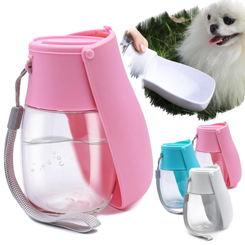 Miru pochi(ミルポッチ) 犬 猫 ペット 给水器 散歩 水入れ みずのみ器 水飲み器 水飲み 携帯 水漏れ防止 おしっこ 高温耐性 洗える 軽量 車内 旅行 外出 (300ml)