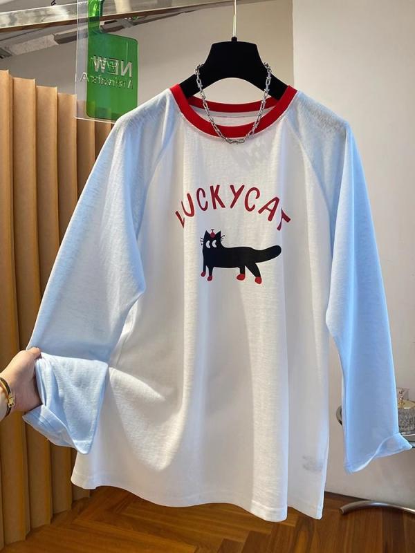 ・カテゴリ: Tシャツ・スタイル: 通勤・主な素材: 雪花棉95%以上・袖丈: 長袖・ネックライン: ラウンドネック・フィット: ルーズ・着丈: 中長丈・カラー展開: イエロー、ブルー・サイズ展開: M、L、XL、XXL、XXXL