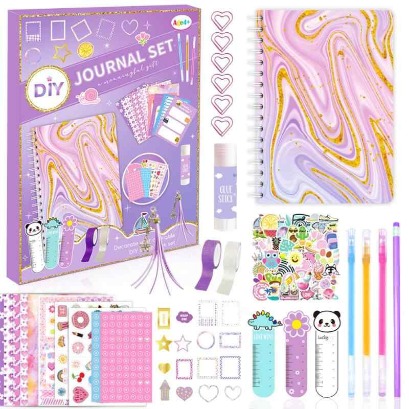 MITUKE 文房具セット 女の子 日記帳セット ノート セット 小学生 女の子 プレゼント スクラップブックキット ジャーナル ダイアリー 手帳キット emuland-store-10616664 emuland パッケージ画像