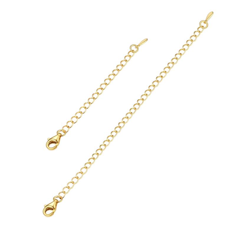  アジャスターチェーン シルバー925 5cm 10cm 2本セット ネックレス 延長 調整用 金属アレルギー対応 アクセサリー