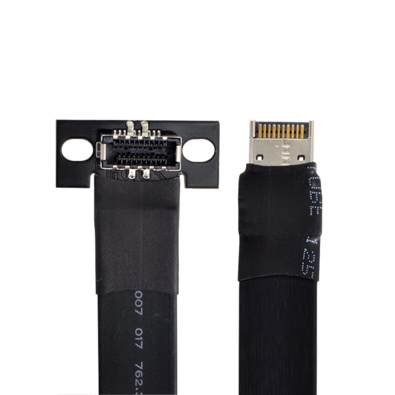 emulandのXiwai 2pcs USB 3.1 Front Panel Header Male to Female Type-E Motherboard Extension Data Adapter｜アングル2