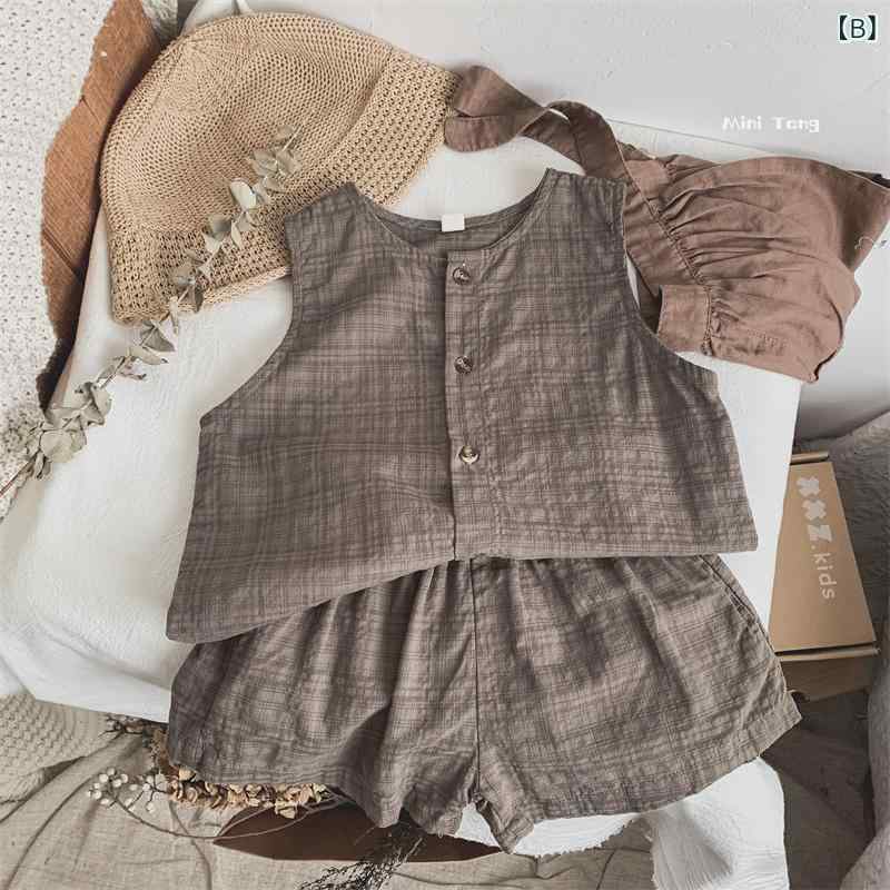 セットアップ キッズ 男の子 女の子 ノースリーブ ベスト ショートパンツ 2点セッ...