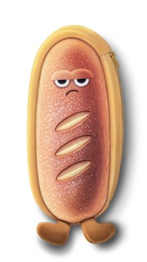 ペンケース 筆箱 食パン トースト ペンポーチ かわいい 文房具ケース ふわふわ 小物入れ 文房具 ファスナーポーチ （20cm✕8cm✕2cm）食パントーストデザイン、リアルな食べ物型のペンケースです。大容量収納で柔らか素材、筆箱としても小物入れとしてもお使いいただけます。