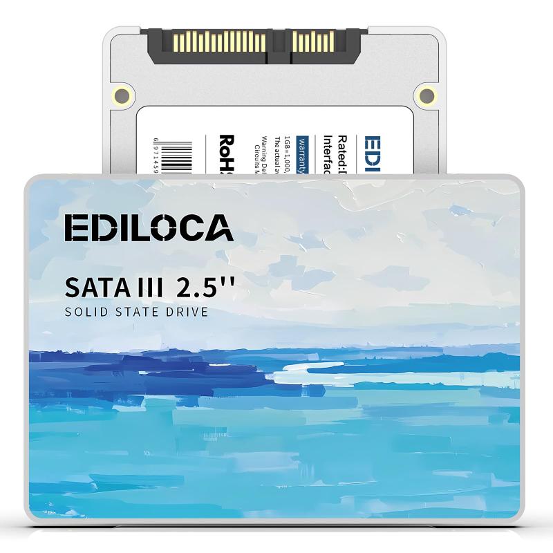 Ediloca SSD 2.5インチ 7mm SATAIII 6Gb/s 内蔵SSD 3D NAND SATA SSD ES580E
