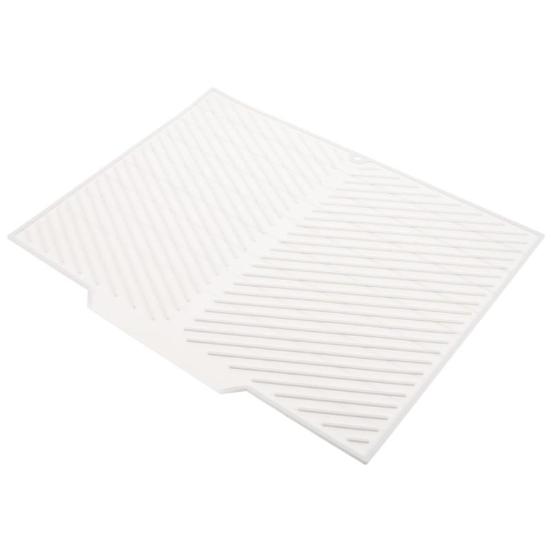 Luxshiny シリコン水切りマット 42.40×33.00Cm 滑り止め付き 耐熱食器乾燥パッド キッチンシンクマット 折りたたみ可能 鍋・野菜・果物用