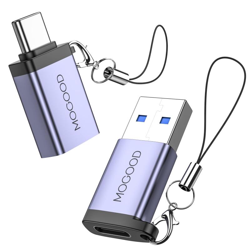 MOGOOD USB Cアダプタ、USB C変換USB 3.0 OTGアダプタ、USB変換USB C充電器、USB CからUSB 5 Gbps変換器、ノートパソコン、MacBook Air、iPad、iPhone 16 Pro、サムスンGalaxy S 24のThunderbolt 4 OTGコネクタに適用