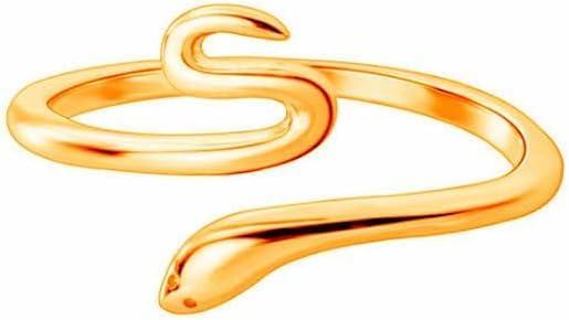 [SUNYOBAO] 指輪 シンプル フリーサイズ レディース ゴールド シルバー 蛇指輪 18k 細身 細い 差し指 バレンタインデー 恋人の日 プレゼント