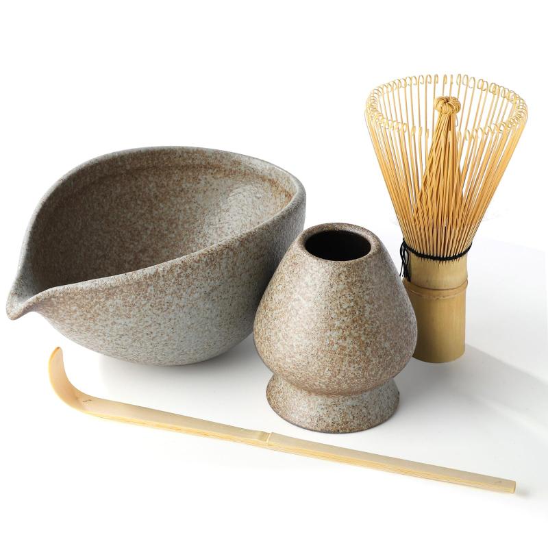 片口舟形抹茶碗セット 茶碗・茶筅立て・百本立茶筅・茶杓付き お点前道具一式 emuland-store-10728155 emuland サンプル画像2