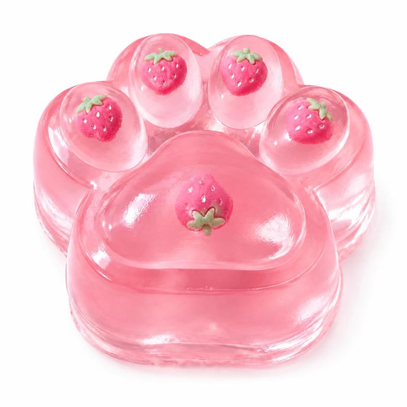 スクイーズ 猫の肉球 特大 230g 高反発 ぷにぷに 寒天ゼリー感 握るおもちゃ ストレス解消 減圧グッズ 水洗い可能 (クリアピンク) emuland-store-10865019 emuland パッケージ画像