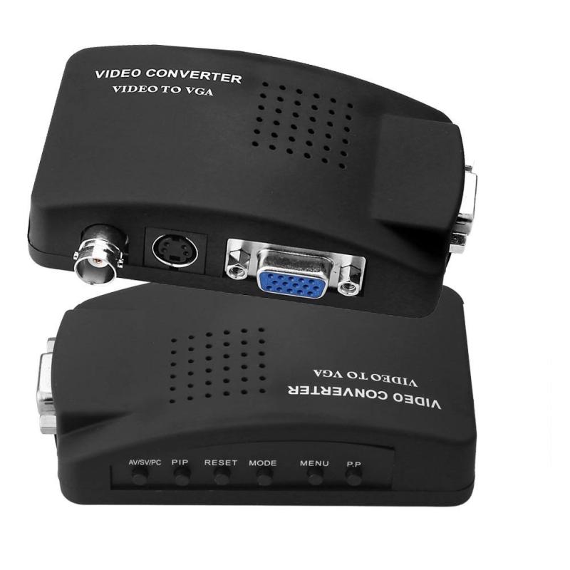 Paris BNC to VGA 아날로그 변환기 VGA S-video 음상 입출력 대응 ​​PC VGA Converter 모니터 변환 어댑터 DVR DVD CCTV 카메라 등 대응