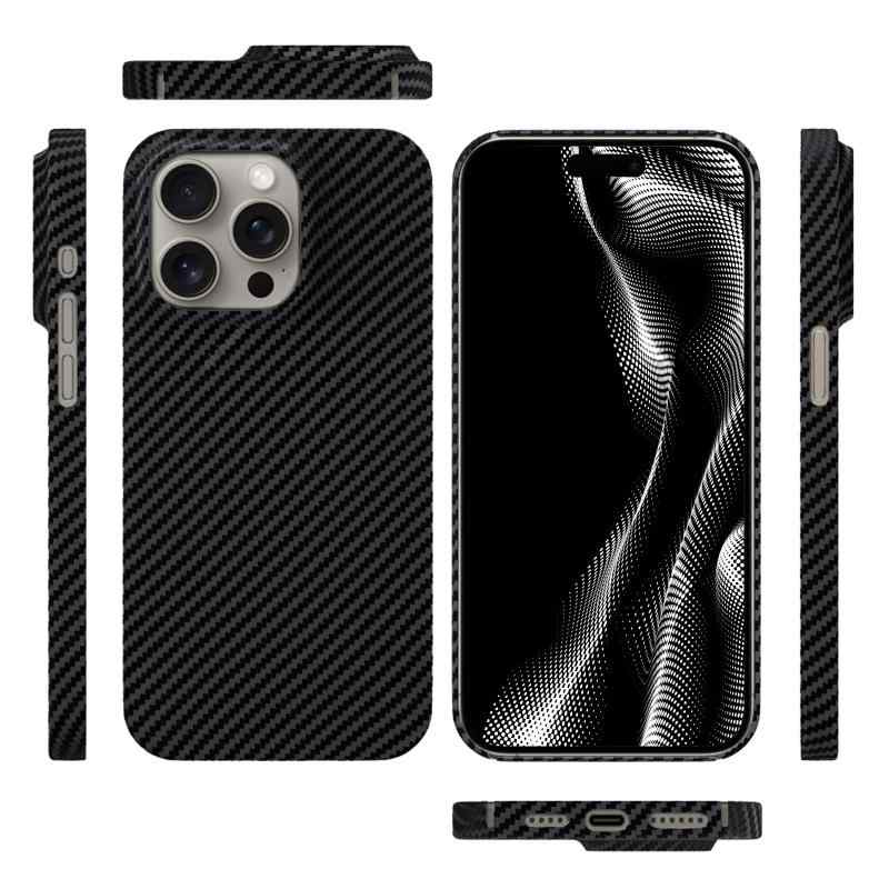 Madoats iPhone 15 Pro Max 対応ケース スマホケース 軍用チョッキ素材 アラミド繊維 カバー 超薄 超軽量 耐衝撃 カメラ保護 キズ防止 滑り止め 指紋防止 黄ばみなし 高耐久性 スリム 薄型 ミニマリ emuland-store-10761896 emuland パッケージ画像