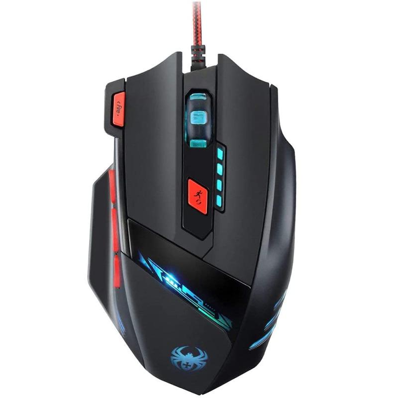 ゲーミングマウス 有線 、9200DPI調整、 8個プログラマブルボタン、RGBバックライ、高精度、人間工学デザイン、光学式エルゴノミクスゲーマーマウス，高耐久 ゲーム/オフィス用 Windows対応 No