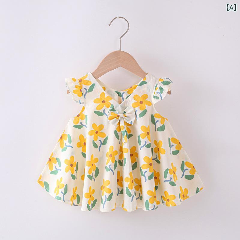 ワンピース キッズ 女の子 半袖 夏 コットン A級 ノースリーブ プリーツ スカート 花柄 キャミソールワンピ ベビー 子供服 通園 お出かけ 涼しい かわいい 10代
