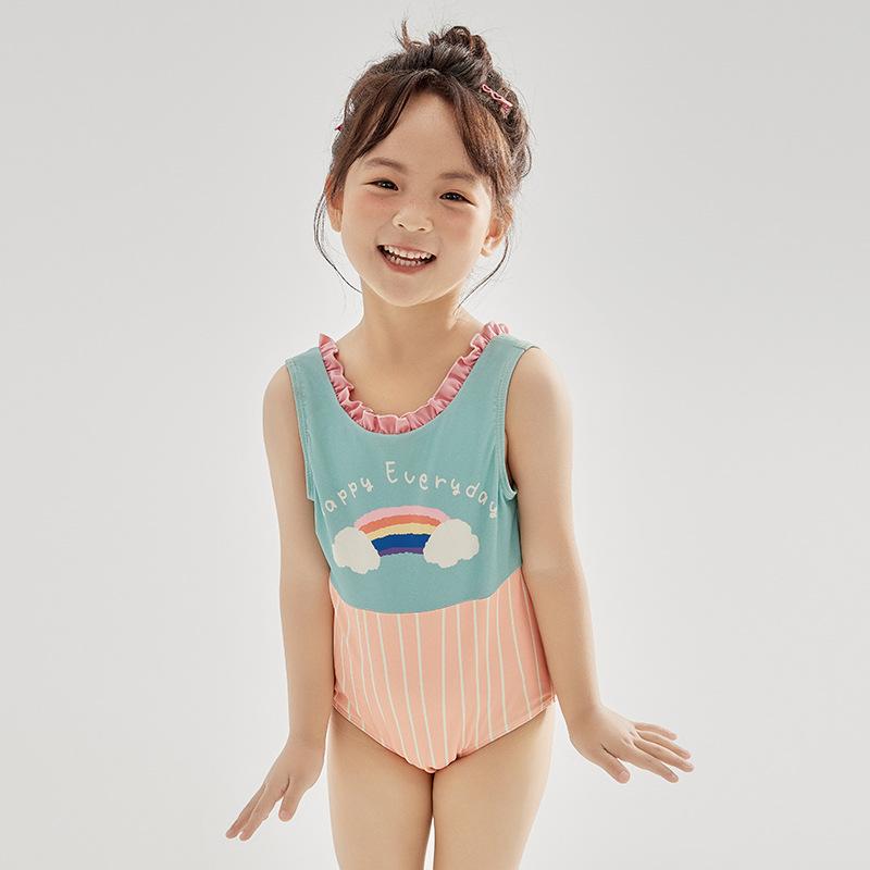 女児 水着 女の子 ワンピース キッズ 子供 ジュニア スクール 温泉 プール 海 ビーチ 切り替え ノースリーブ 日焼け防止 紫外線対策 UVカット 速乾 かわいい おしゃれ 10代