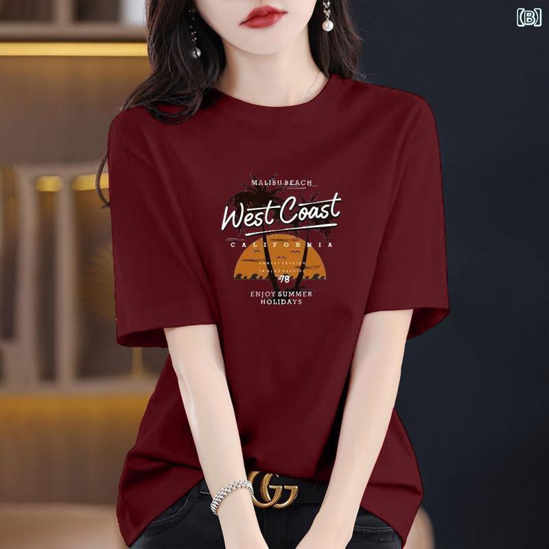 Tシャツ 半袖 レディース 綿100% ゆったり 大きいサイズ 体型カバー 着痩せ カットソー トップス プルオーバー カジュアル 丸首 クルーネック 無地 お出かけ デート 旅行 通勤 通学 夏 30代 emuland-store-10805551 emuland サンプル画像2