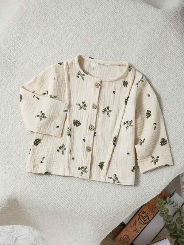 ・カテゴリ: キッズシャツ・対象性別: 男女兼用・対象年齢: 中小童（3〜8歳、100〜140cm）・スタイル: 韓国風・ネックライン: クルーネック・加工: 柔軟加工・袖丈: 長袖・柄: キャラクター・デザイン要素: カーディガン、プリント・主な素材: 綿・主面料成分含量: 95%・安全基準: B類・カラー: アプリコット・対応身長: 73cm、80cm、90cm、100cm、110cm、120cm、130cm