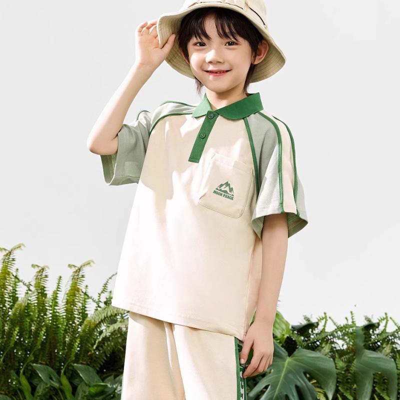 ・カテゴリ: キッズTシャツ・対象性別: 男の子・スタイル: 韓国風・フード: なし・袖丈: 半袖・対象年齢: 中小童（3～8歳、100～140cm）・主な素材: 綿100%・安全基準: B類・ネックライン: 折り襟・カラー展開: ホワイトセット・対応身長: 110cm、120cm、130cm、140cm、150cm、160cm