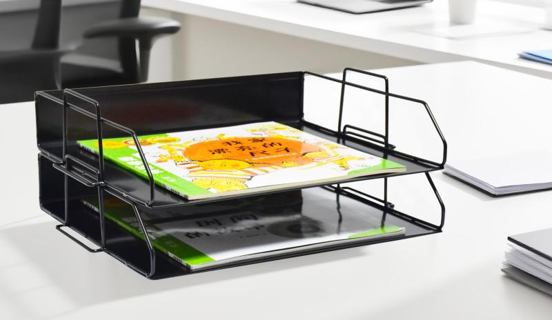 ikeem a4デスクトレー a4レターケース スライド式 積み重ねる 1段2段3段4段5段縦型 横型 プラスチック横置き 縦置き ファイルケース 書類トレー スタッキングトレー シンプルでおしゃれ 頑丈