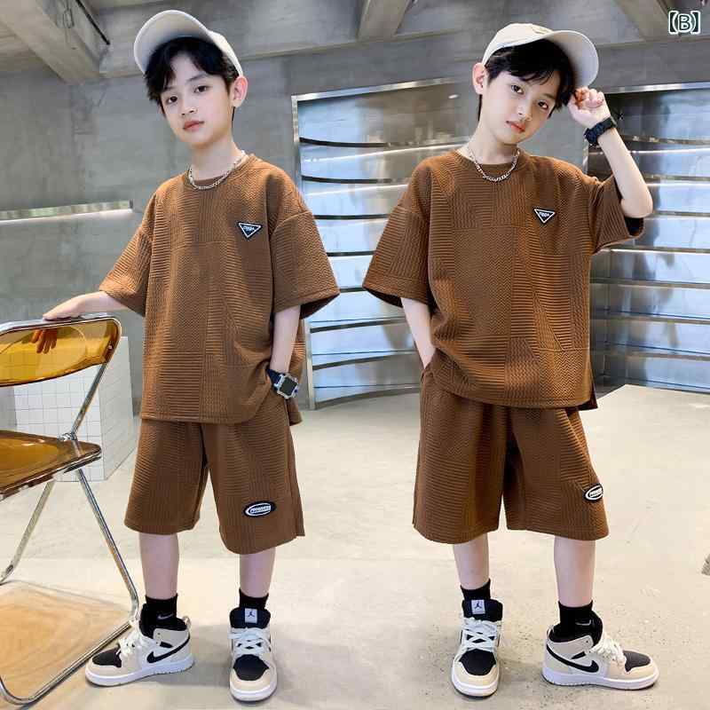 子供服 セットアップ 男の子 半袖 Tシャツ ハーフパンツ 2点セット キッズ ジュニ...