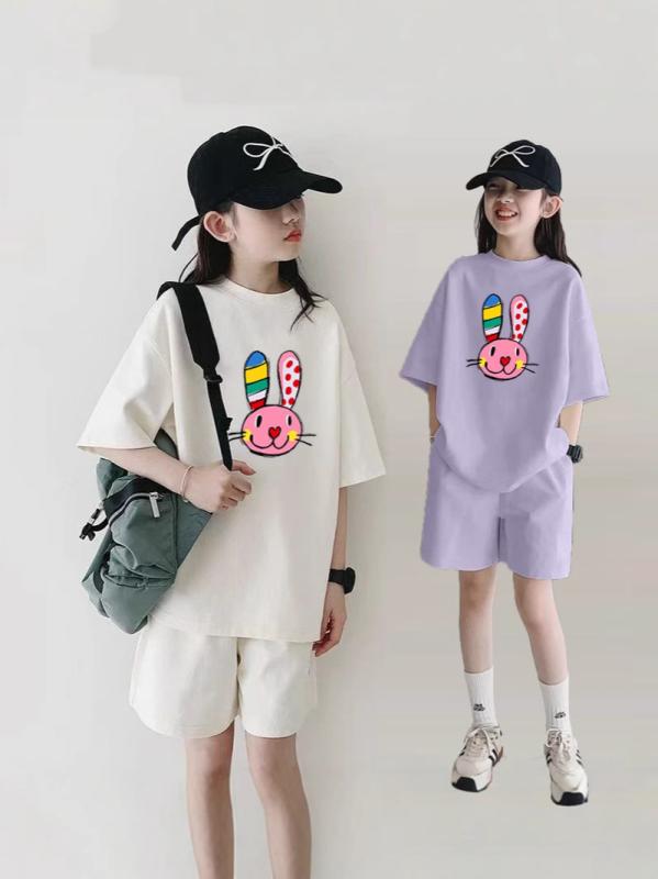 ・カテゴリ: 子供用セットアップ・スタイル: スポーツ・セット内容: パンツセット・対象: ユニセックス・対象年齢: 中小童（3～8歳、100～140cm）・柄: キャラクター・生地: ワッフル・素材: ポリエステル100%・カラー展開: クリーム（カラフルウサギ）、パープル（カラフルウサギ）・サイズ展開: 100cm、110cm、120cm、130cm、140cm、150cm、160cm