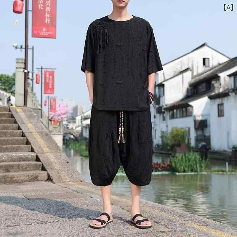 ・スタイル: スポーツ・厚さ: 普通・パンツ丈: 五分丈・トップススタイル: Tシャツ・袖丈: 五分袖・フード: なし・素材: ポリエステル・メイン素材含有量: 30-50%・着用シーン: カジュアル・カラー展開: ブラック セット、グレー セット、ブラック パンツ単品、グレー パンツ単品、ブラック 半袖単品、グレー 半袖単品・サイズ展開: M、L、XL、2XL、3XL、4XL、5XL、6XL、7XL、8XL・カテゴリ: メンズカジュアルセット