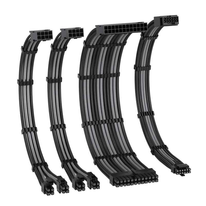 EZDIY-FAB PCIe 5.0 12VHPWR 電源専用 PSUケーブル 延長スリーブケーブル 16AWG高性能銅コア PSU 延長ケーブル 1*24ピン ATX/2*8ピン(4+4) EPS/16ピン (12+4)GPU/PCIE 延長ケーブルは1000WのPC電源ユニットに対応し